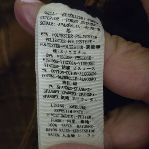 Free People Sporty Girl Uptown Blazer Caramel Brown Plaid Long Lines Size XS - Picture 12 of 12